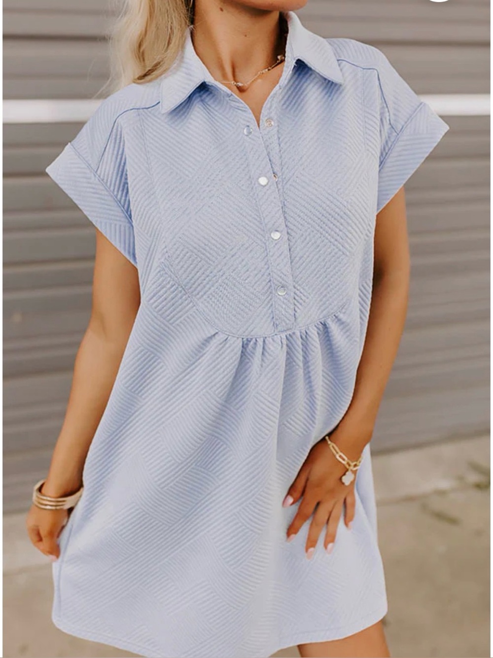 Sky Blue Mini Dress